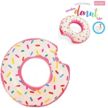   Úszógumi, Intex, Szivárványos fánk, 94 cm, többszínű, felfújható, fánk mintás (56265)