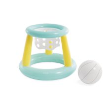   Úszó kosárlabda szett, Intex Mega, 86 × 64 cm, többszínű, felfújható palánkkal, kosárlabdával, javítófolttal (56500)