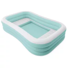   Családi medence, Intex Swim Center Family Lounge, 264 × 165 × 56 cm, kék, 780 literes, felfújható, beépített ülésekkel (58497)