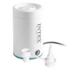   Elektromos pumpa, Intex Quickfill AC400, 220–240 V, fehér, felfújáshoz és leeresztéshez, nagy teljesítményű légáramlás, két cserélhető fúvókával, túlmelegedés elleni védelemmel (66646)