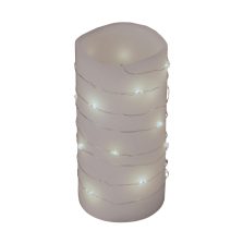   Home MLF 26/WH micro LED-es fényfüzér, 2 m / 20 db hidegfehér micro LED, állófényű, átlátszó vezeték, időzíthető, gombelemes, lapos elemtartó, beltéri kivitel