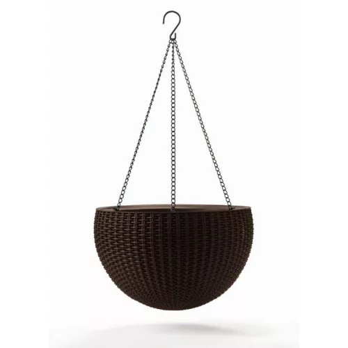 Keter Hanging Sphere függesztett virágtartó, whiskey barna