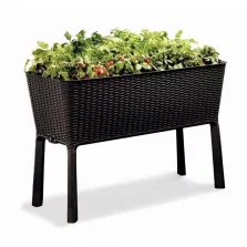   Keter Easy grow műrattan virágláda (magaságyás) - whiskey barna
