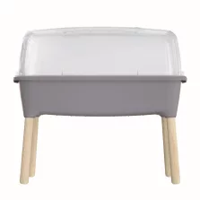   Prosperplast RESPANA PLANTER WOOD HIGH SET palántázó 78 cm szürke kő