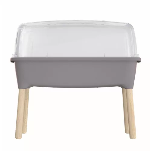 Prosperplast RESPANA PLANTER WOOD HIGH SET palántázó 78 cm szürke kő