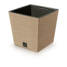 Prosperplast FURU SQUARE LOW ECO WOOD kaspó 24 cm naturo