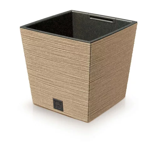 Prosperplast FURU SQUARE LOW ECO WOOD kaspó 30 cm naturo