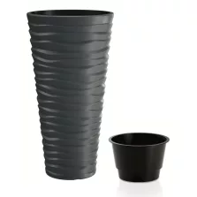 Prosperplast SAND SLIM virágcserép antracit 29,6 cm