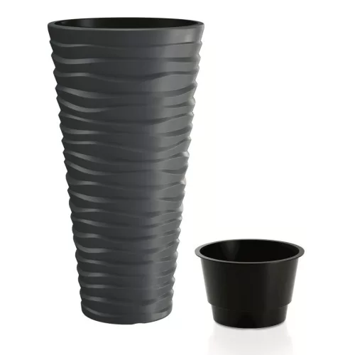 Prosperplast SAND SLIM virágcserép antracit 29,6 cm