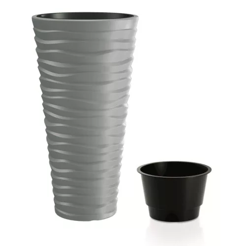 Prosperplast SAND SLIM virágcserép szürke 34,9 cm