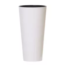 Prosperplast TUBUS SLIM fehér fényes 25 cm virágcserép
