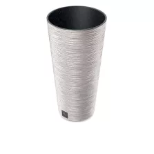 Prosperplast FURU SLIM ECO WOOD 30 cm fehér virágcserép