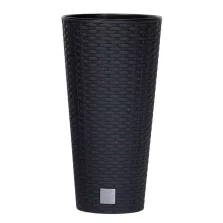   Prosperplast Rato Tubus virágcserép antracit 20 cm-es betéttel