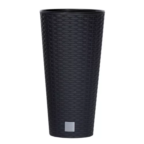Prosperplast Rato Tubus virágcserép antracit 20 cm-es betéttel