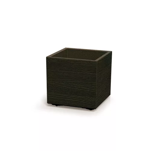 Virágcserép Prosperplast MADERA SQUARE öko fa 38,5 cm kávé