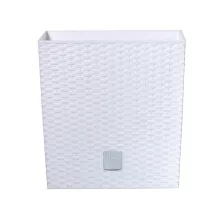Prosperplast Rato Low virágcserép fehér, 17 x 17 x 17 cm