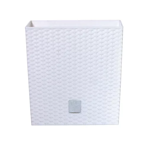 Prosperplast Rato Low virágcserép fehér, 17 x 17 x 17 cm