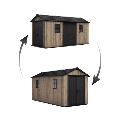 Keter Apex 7,5 x 15 Ashwood kerti ház, padlóval