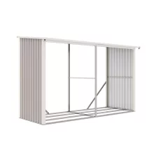 G21 WOH 682 tüzifa tároló - 302 x 119 cm, szürke
