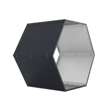 Tüzifatároló G21 HEX 53 - 92 x 60 cm, antracit