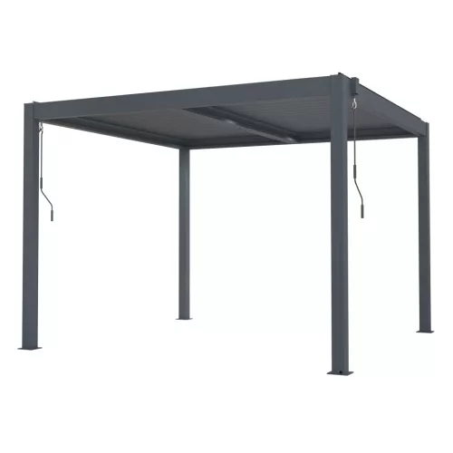 Bioklimatikus pergola G21 Austin 3×3 m, antracit színű alumínium