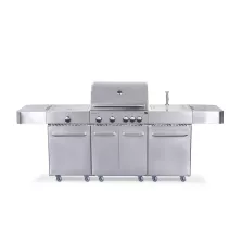   G21 Arizona gázgrill, BBQ Premium Line konyha 6 égőfej + ajándék nyomáscsökkentő