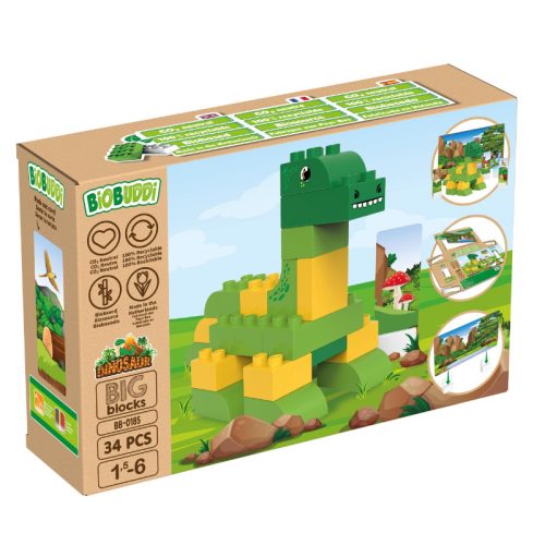 BiOBUDDi BB-0185 | legó-duplo-kompatibilis bio építőjáték | Brontosaurus