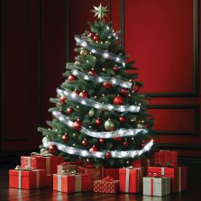   Home RLS15WH LED-es szalag mintákkal, ezüst színű szalag, 8 funkció, 150db hidegfehér LED, 15m hosszú, 5cm széles, adapteres tápellátás, beltéri kivitel