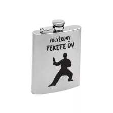 Fém laposüveg - Karate - Folyékony fekete öv