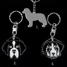 Plexi kulcstartó - Bernáthegyi kölyök fej