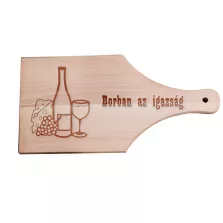 Egyedi vágódeszka borban az igazság - nyeles